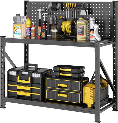 Work bench with - work, pegboard,heavy