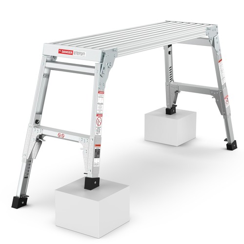 Aluminum work platform large - aluminum,